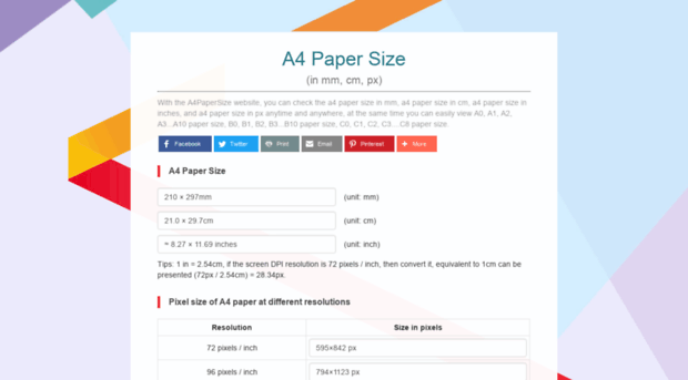 a4papersize.net