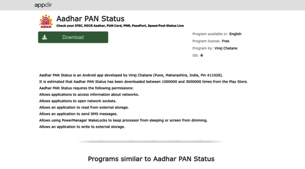 aadhar-pan-status.appdir.co