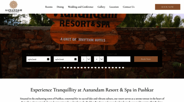 aanandamresortandspa.com