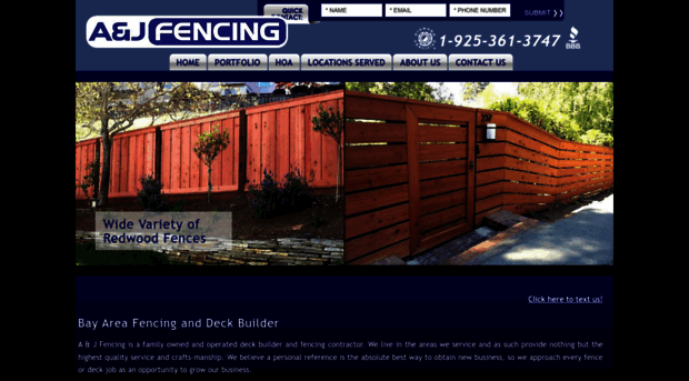 aandjfencing.com