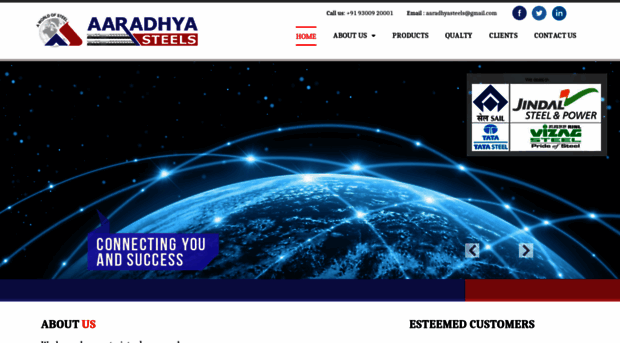 aaradhyasteels.com