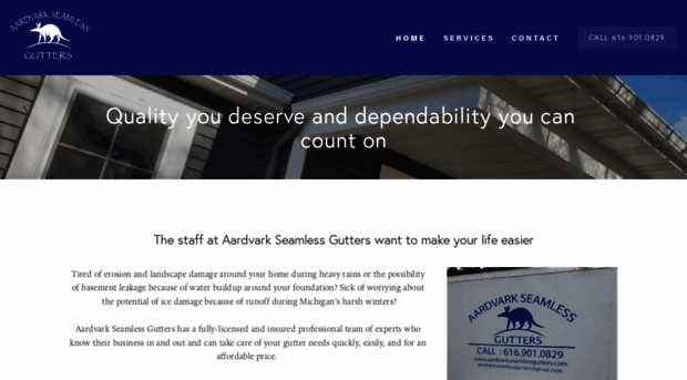 aardvarkseamlessgutters.com