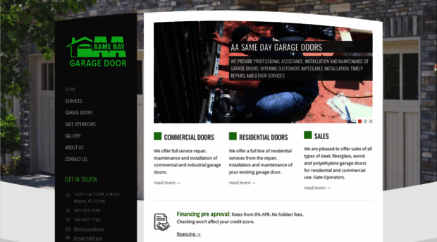 aasamedaygaragedoors.com