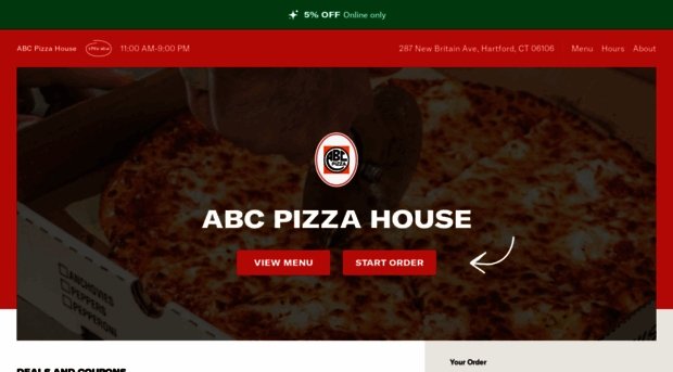 abcpizzahousemenu.com