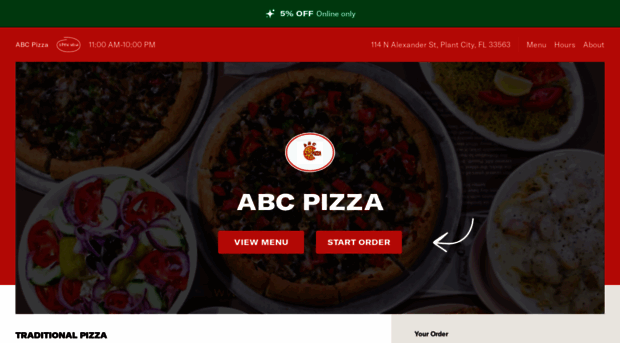 abcpizzamenu.com