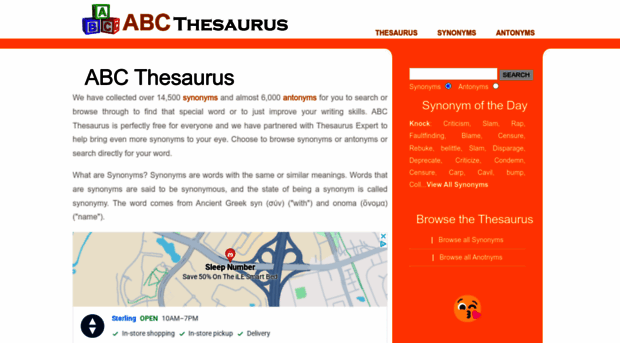 abcthesaurus.com - ABC Thesaurus - Synonyms and A - ABC Thesaurus