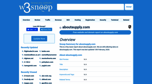 aboutsupply.com.w3snoop.com