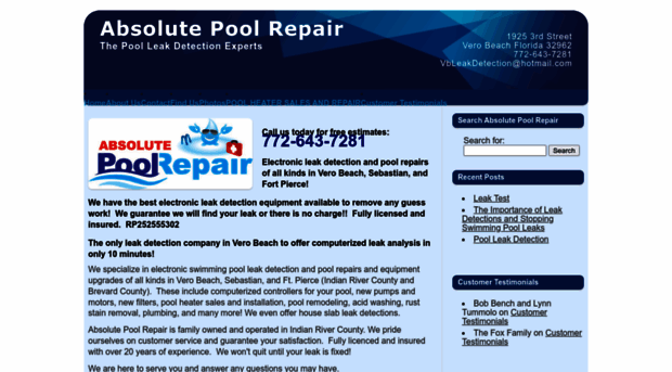 absolutepoolrepair.com - Home - Absolute Pool Repair - Absolute Pool Repair