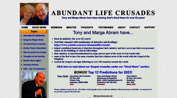 abundantlifecrusades.com