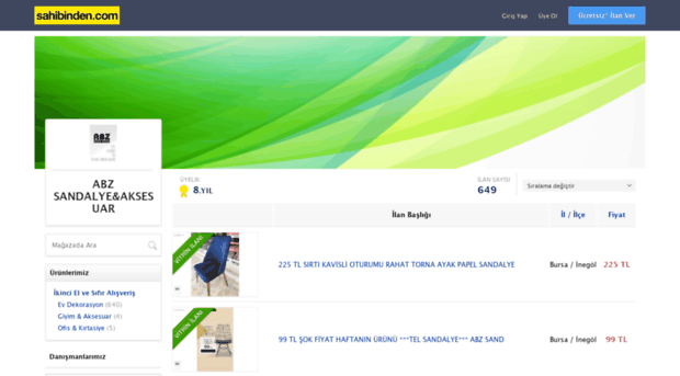 abzsandalye.sahibinden.com