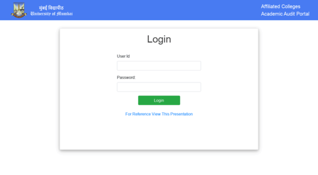 academicaudit.mu.ac.in - Academic Audit Portal - Academic Audit Mu