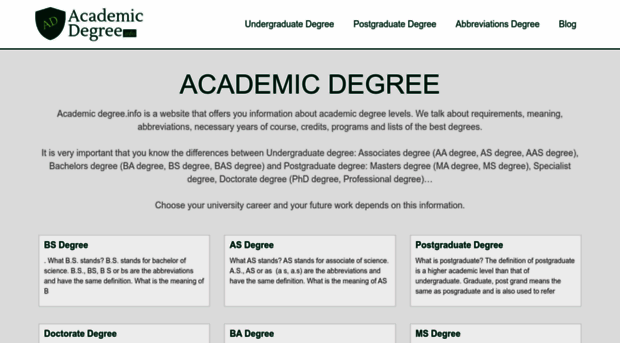 academicdegree.info