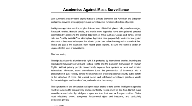 academicsagainstsurveillance.net