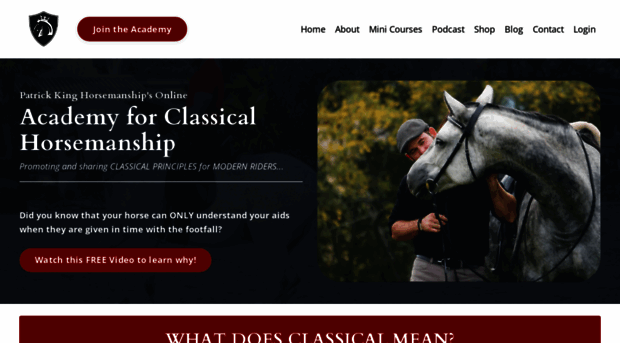 academyforclassicalhorsemanship.com