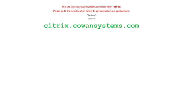 access.cowansystems.com