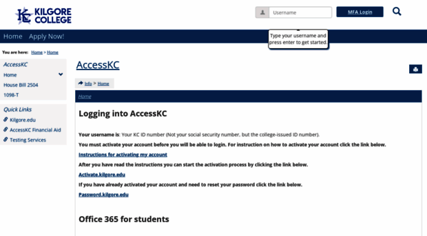 accesskc.kilgore.edu