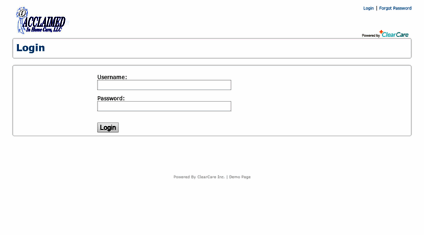 acclaimed.clearcareonline.com