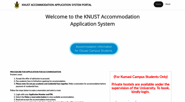 accommodation.knust.edu.gh