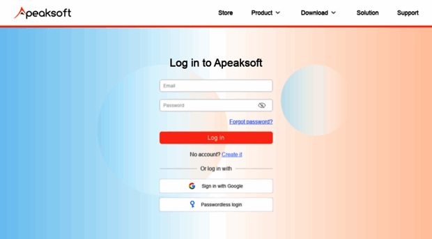 account.apeaksoft.com