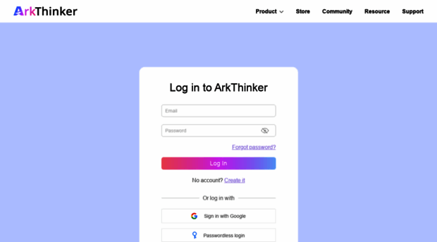 account.arkthinker.com