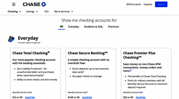 Account chase chase checking accounts compa account chase