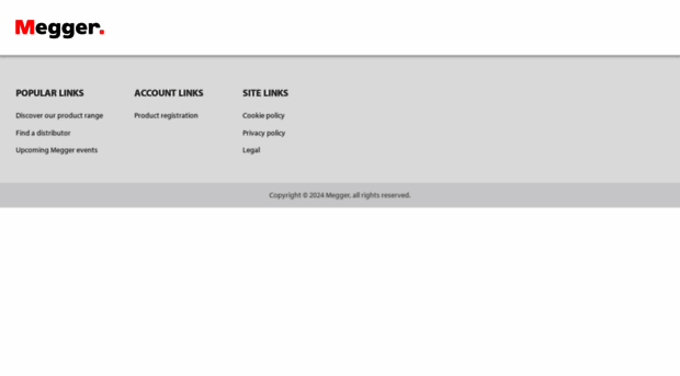 account.megger.com