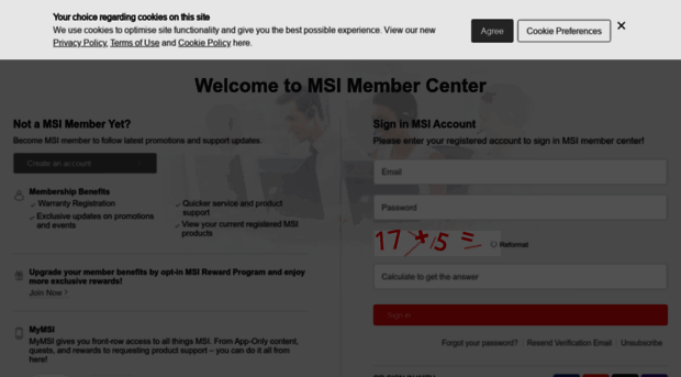 account.msi.com