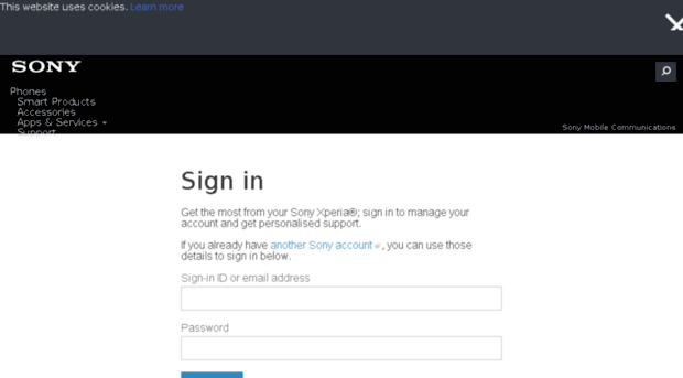 account.sonyericsson.com