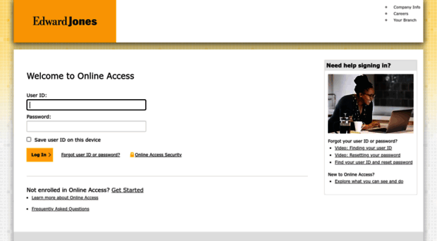 Accountaccess edwardjones Logon Enter User ID Edward 