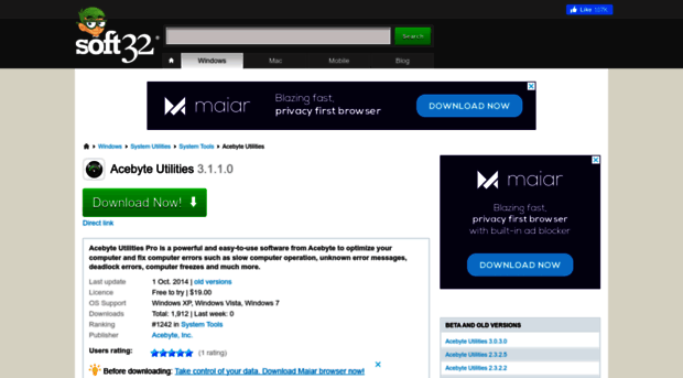 acebyte-utilities-pro.soft32.com