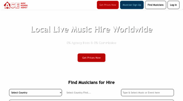 acemusicbookingagency.com