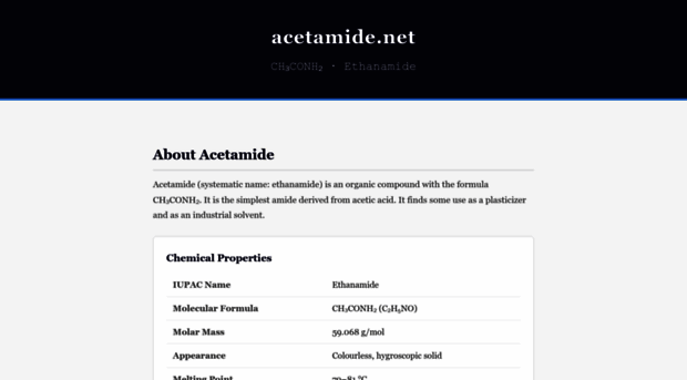 acetamide.net