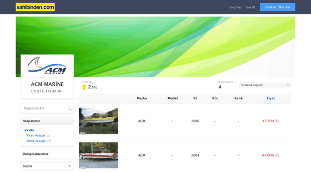 acmmarine.sahibinden.com