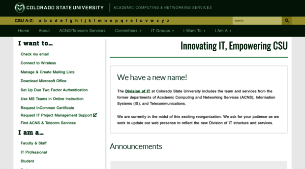 acns colostate edu Academic Computing Networkin Acns Colo State