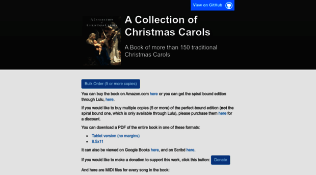 acollectionofchristmascarols.com