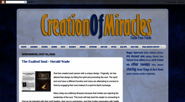 acreationofmiracles.blogspot.com