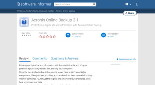 acronis-online-backup.software.informer.com