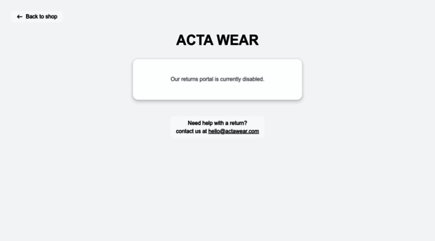 actawear.loopreturns.com