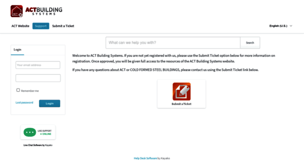 actbuildingsystems.kayako.com