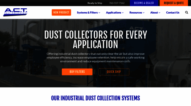 actdustcollectors.com