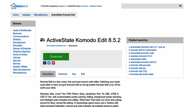 activestate-komodo-edit.updatestar.com