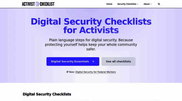 activistchecklist.org