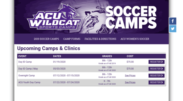acusoccercamps.com