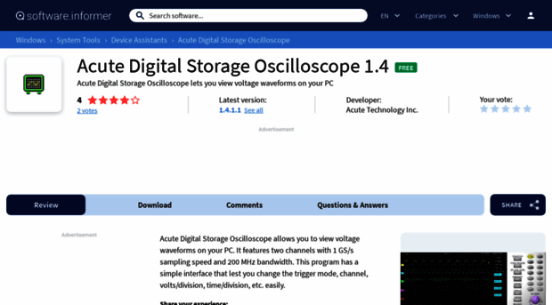 Acute Digital Storage Oscilloscope Software Informer Com Acute Digital Storage Oscillos