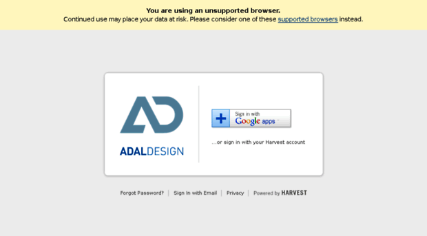 adaldesign.harvestapp.com