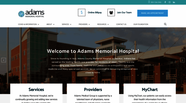 adamshospital.com