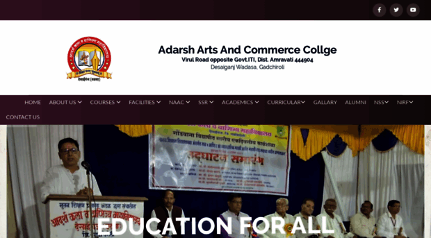 adarshcollegedesaiganj.edu.in