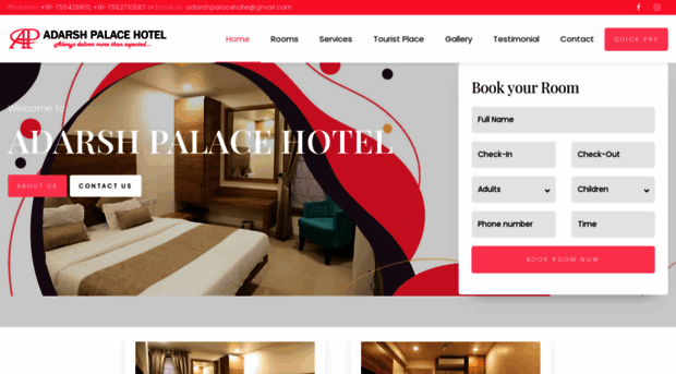 adarshpalacehotel.com