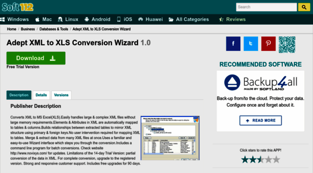 adept-xml-to-xls-conversion-wizard.soft112.com