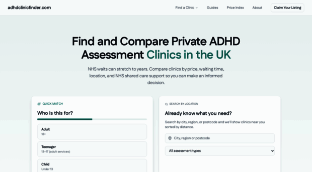 adhdclinicfinder.com